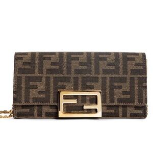 ‼️ONE LEFT! New Fendi FF Baguette Jacquard Wallet On Chain